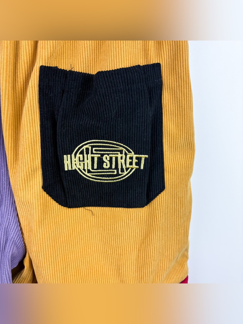 Aelfric Eden Back to 90s Patchwork Color Block Corduroy Pants Medium Retro Skate - Picture 7 of 10